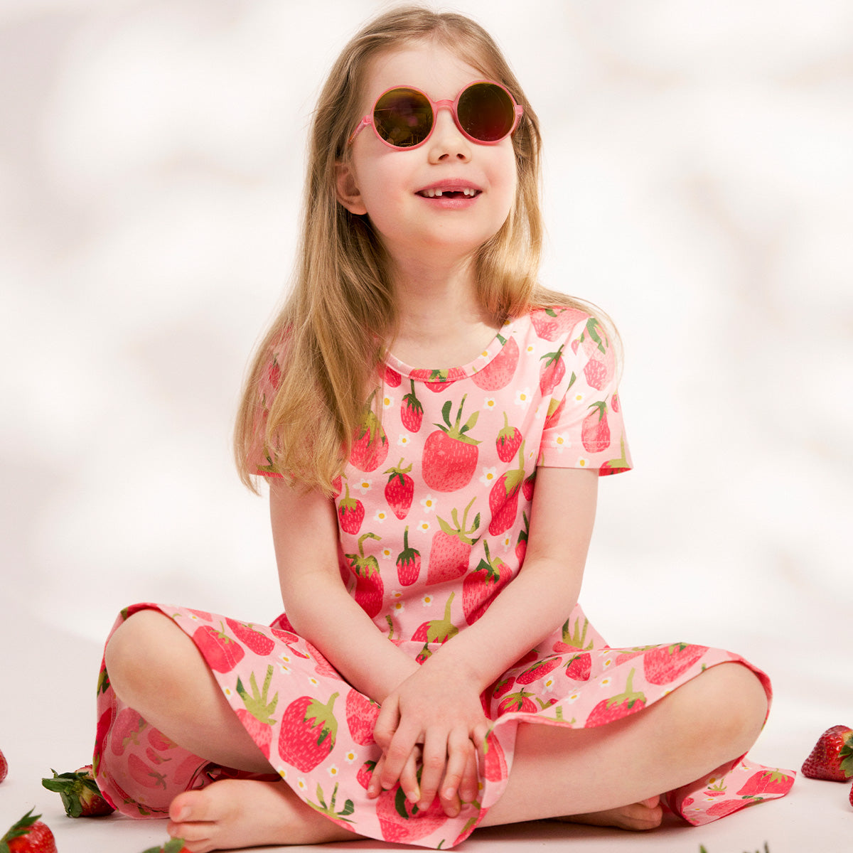 Fragola dress, fitted, rose