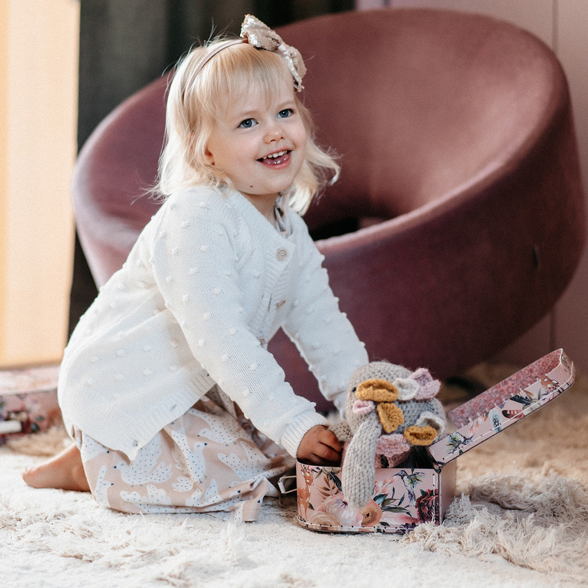 Kaisli baby cardigan, ecru