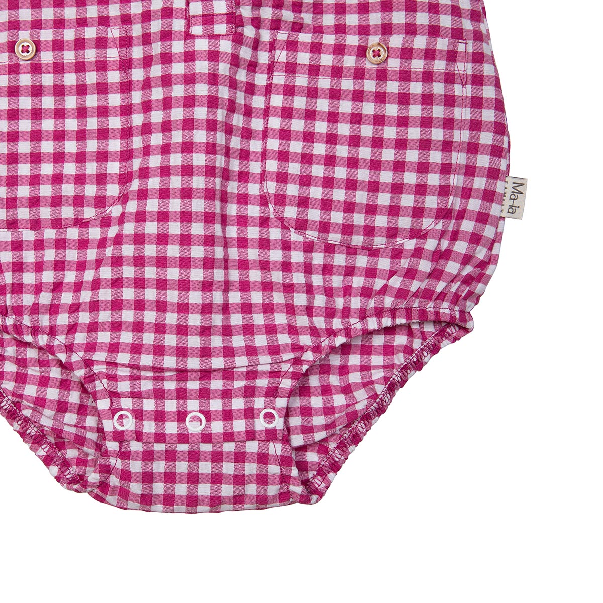 Plaid playsuit, pink