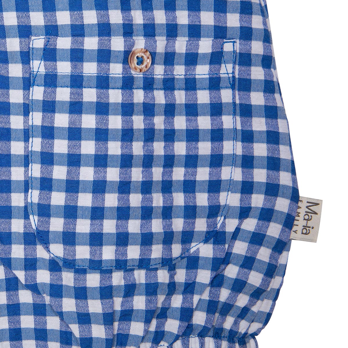 Plaid playsuit, blue