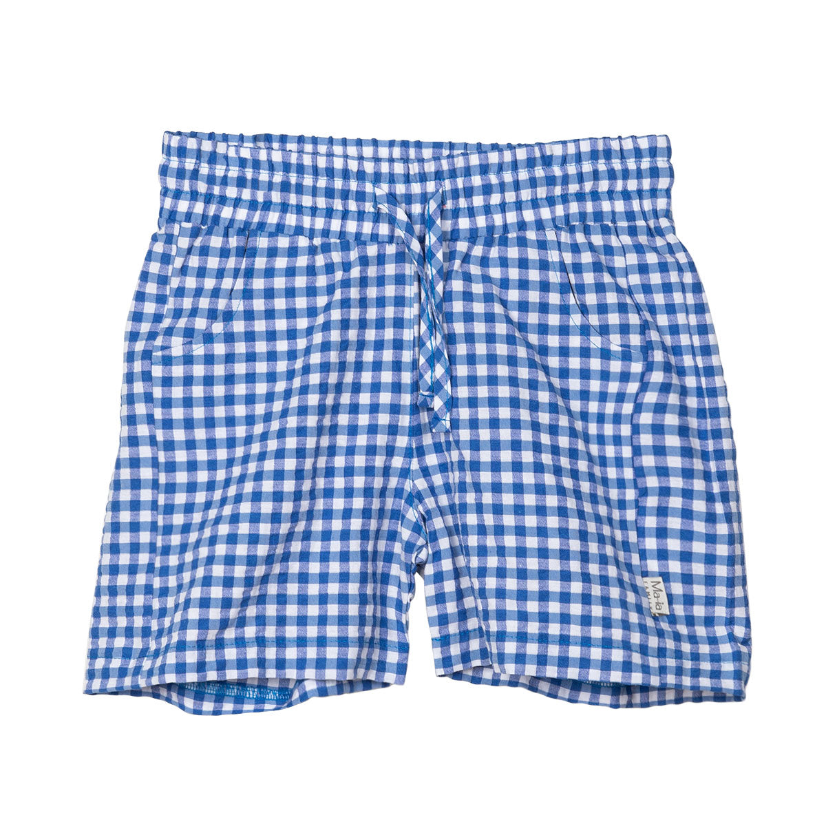 Plaid shorts, blue