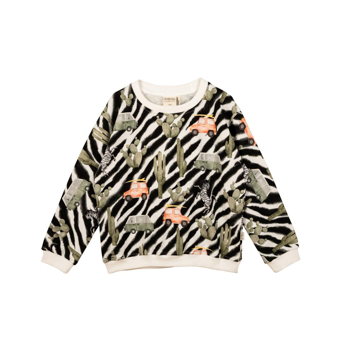 Zepra collegeshirt, black and white