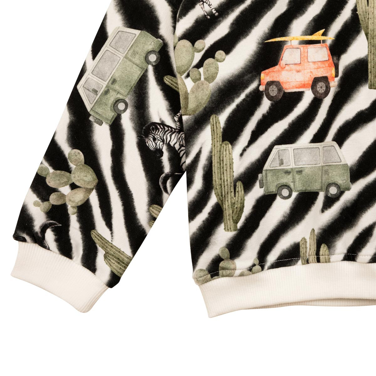 Zepra collegeshirt, black and white