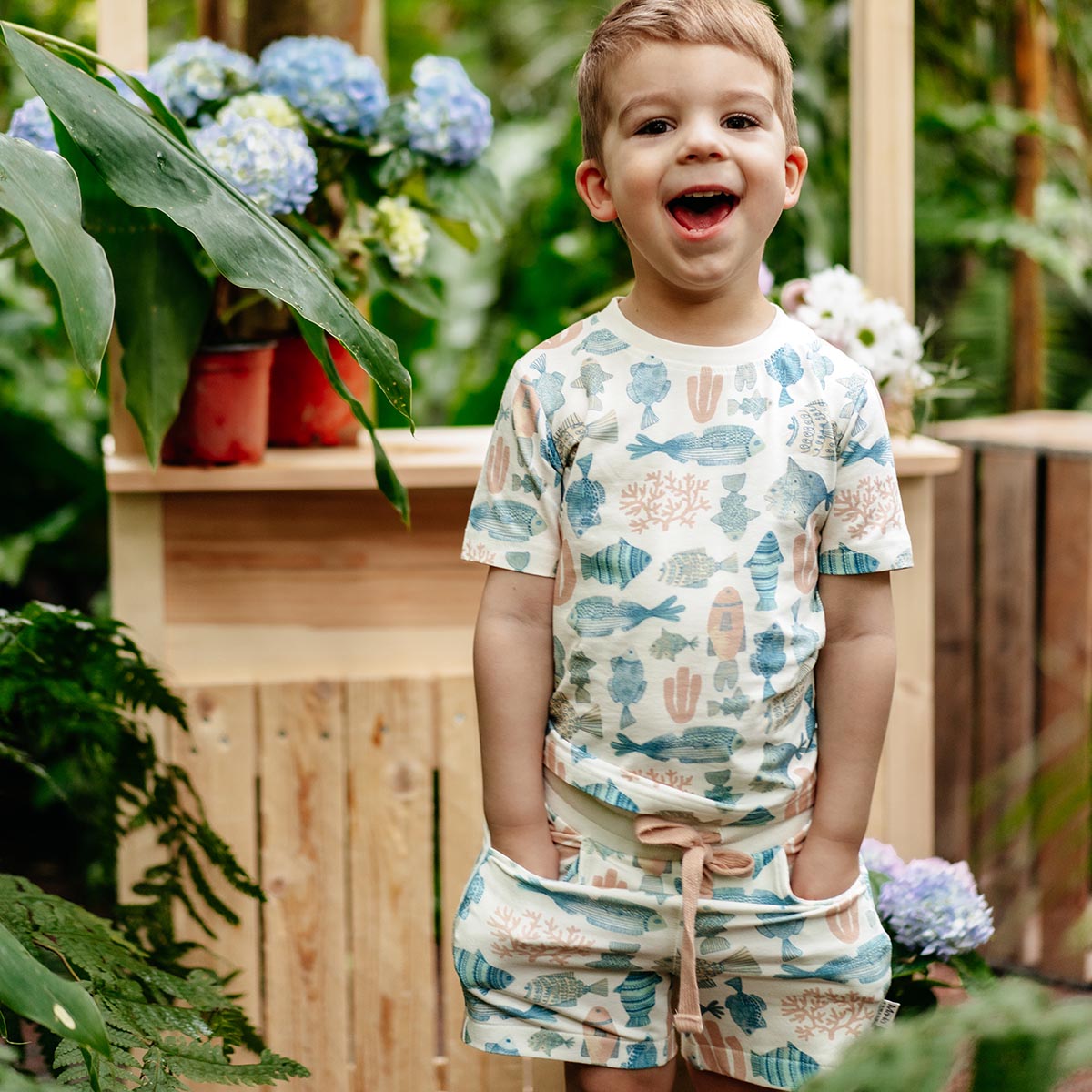 Fishes t-shirt, white