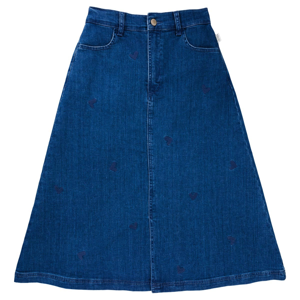 Minni denim skirt Hearts, blue – Ma-ia Family Shop