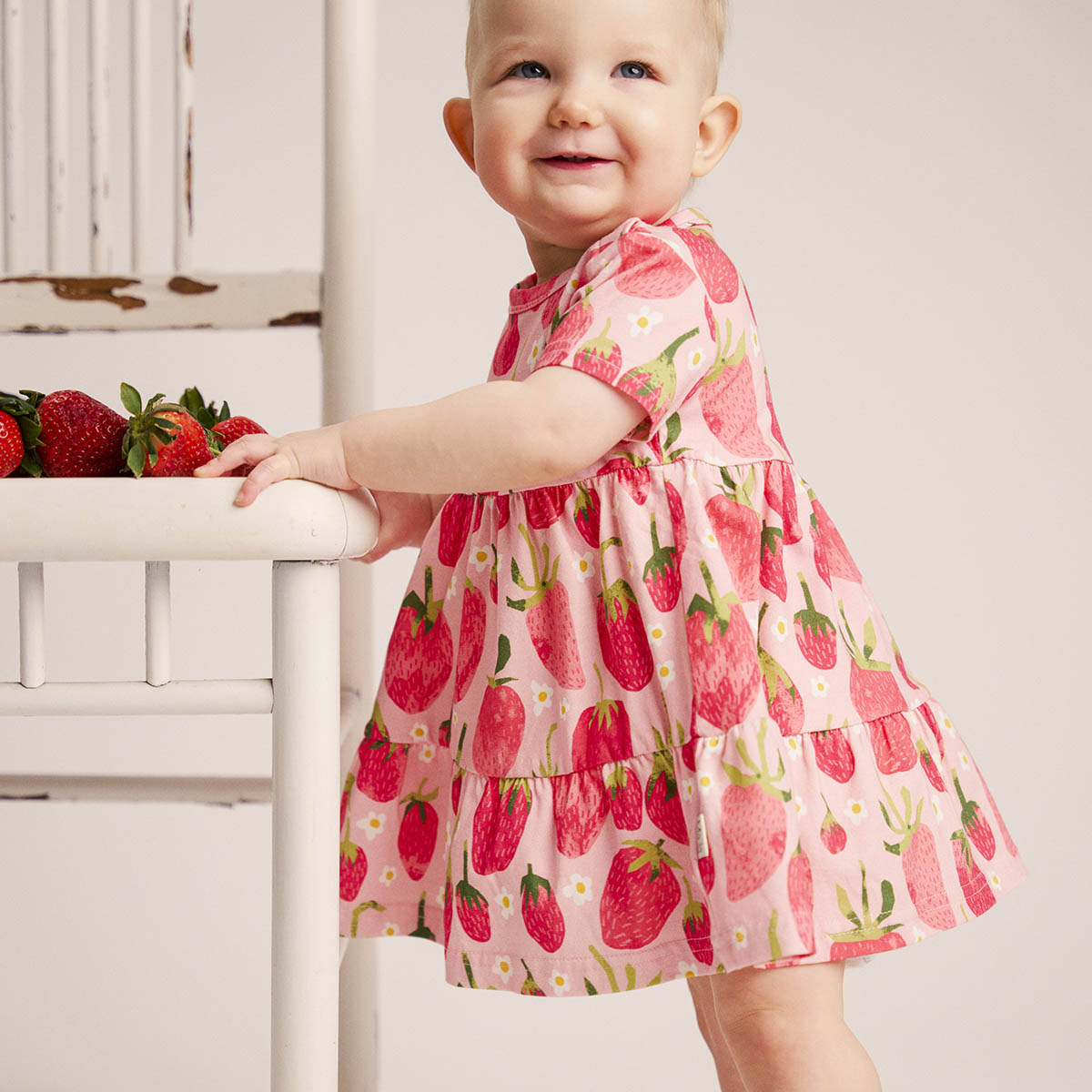 Fragola baby dress, rose