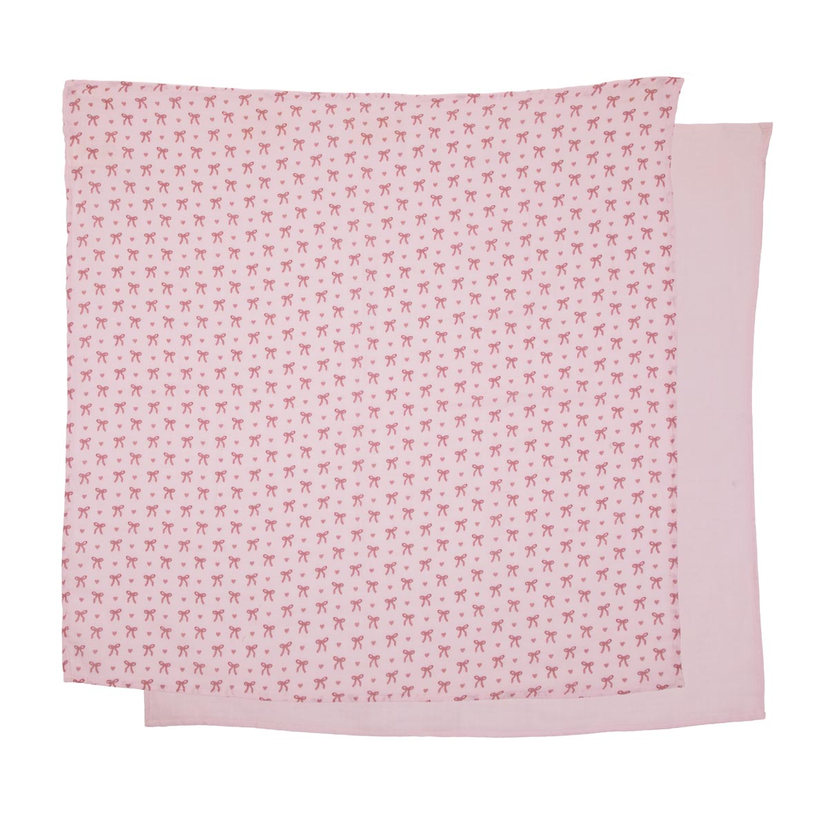 Bowsome muslin cloth, 2-pack, rose