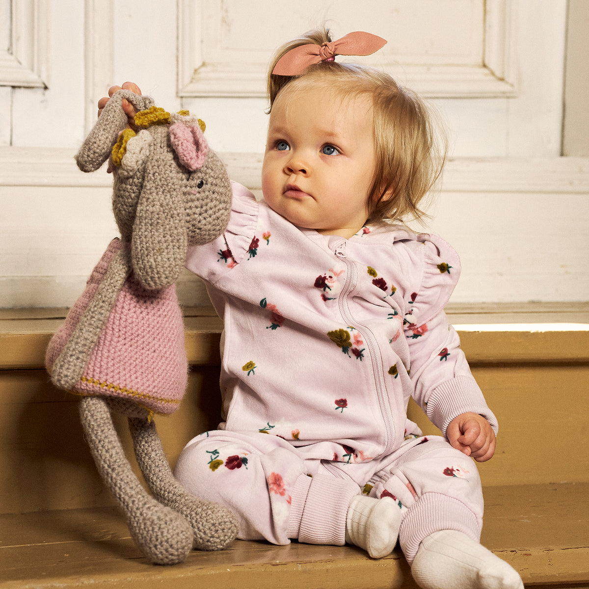 Nocturne baby overall, rose