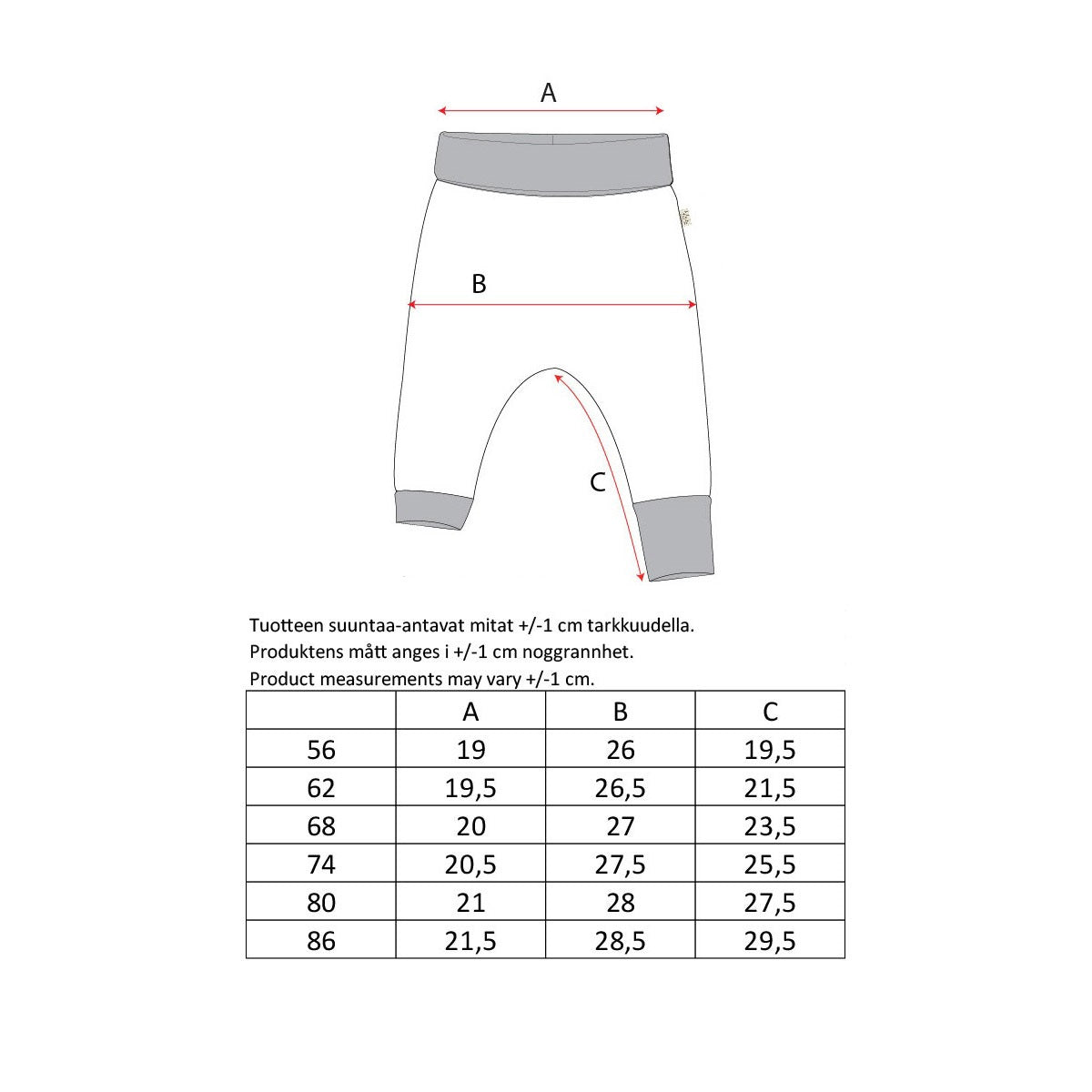 Aaro baby sweatpants, dark blue