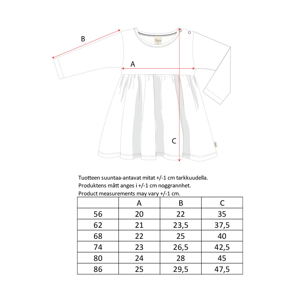 Dahlia baby dress, natural white