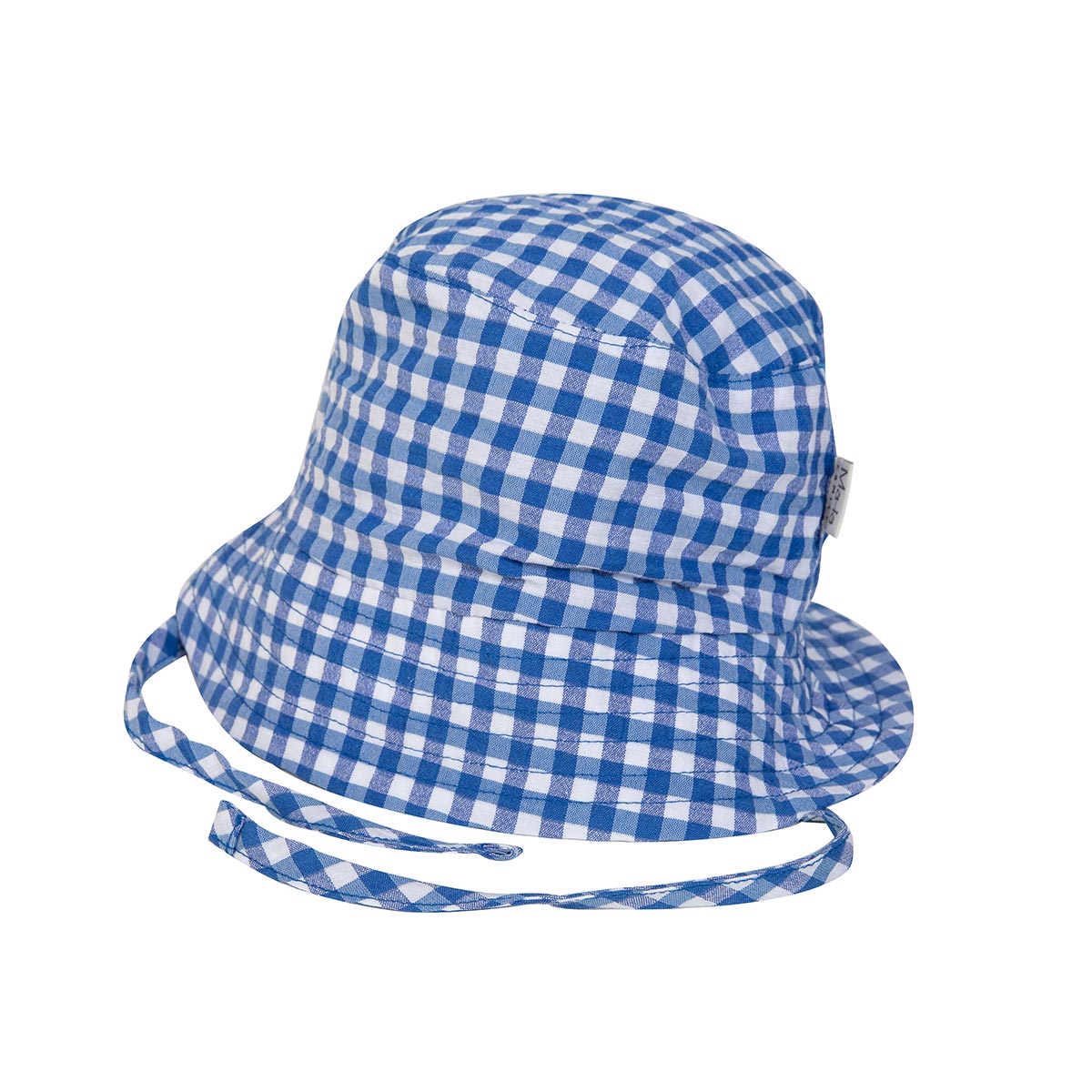 Jun baby hat, Plaid, blue