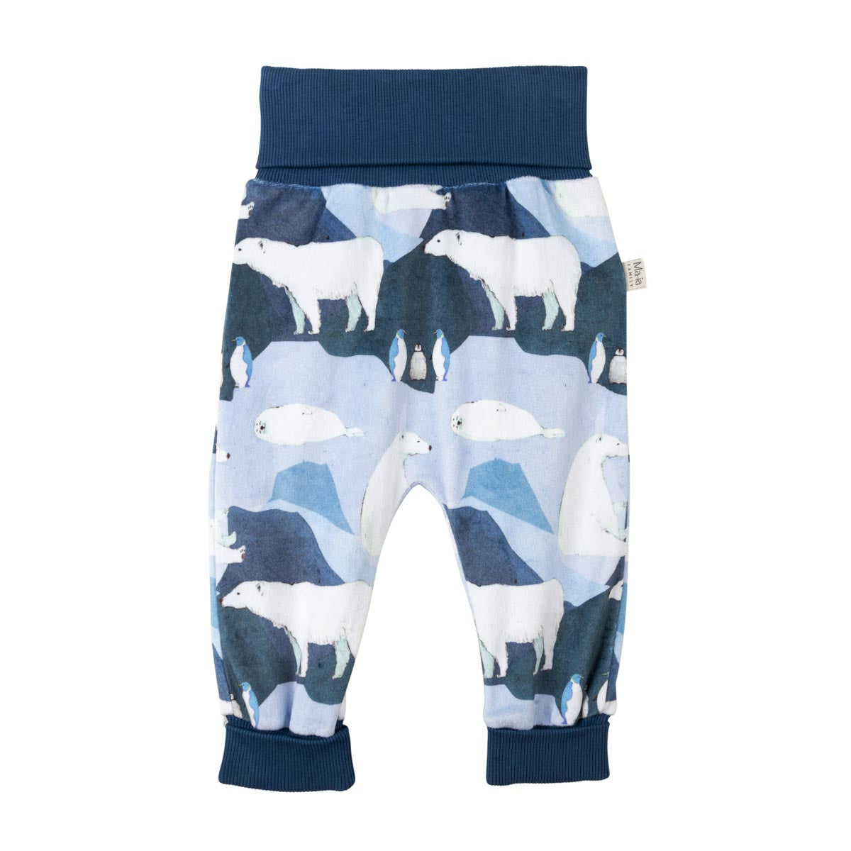 Polar velour baby trousers, blue