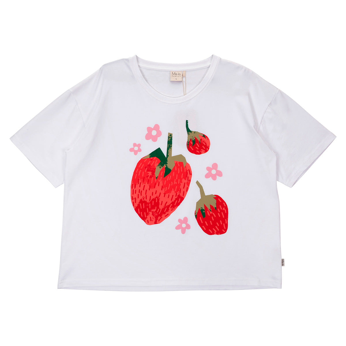 Lily t-shirt for women, Fragola, white
