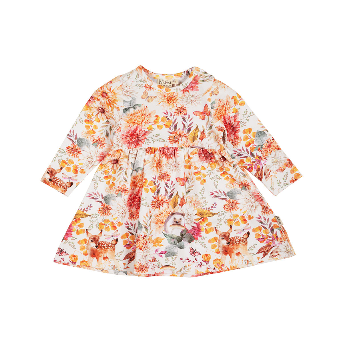 Dahlia baby dress, natural white