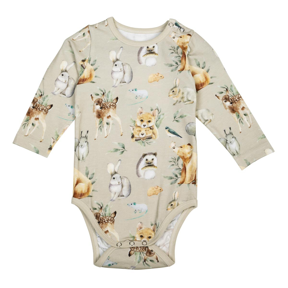 Forest Animals bodysuit, beige
