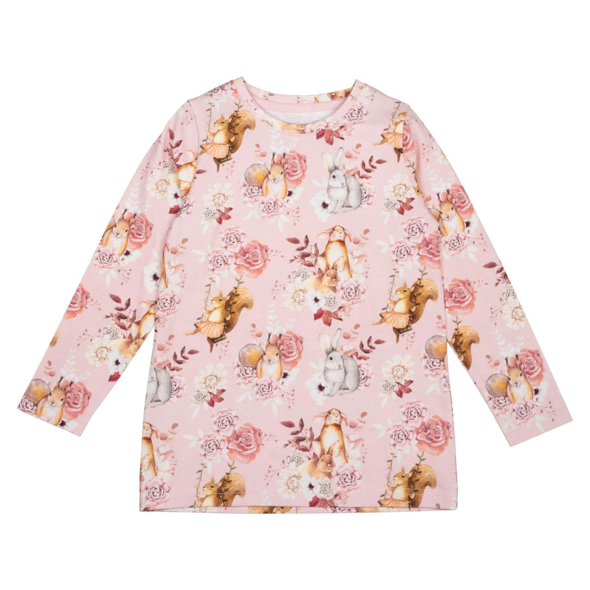 Forest Animals shirt, pink
