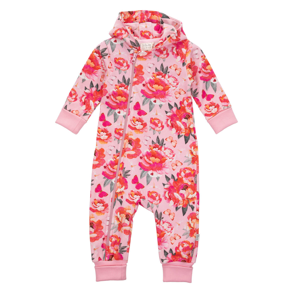 Peonies overalls, pink