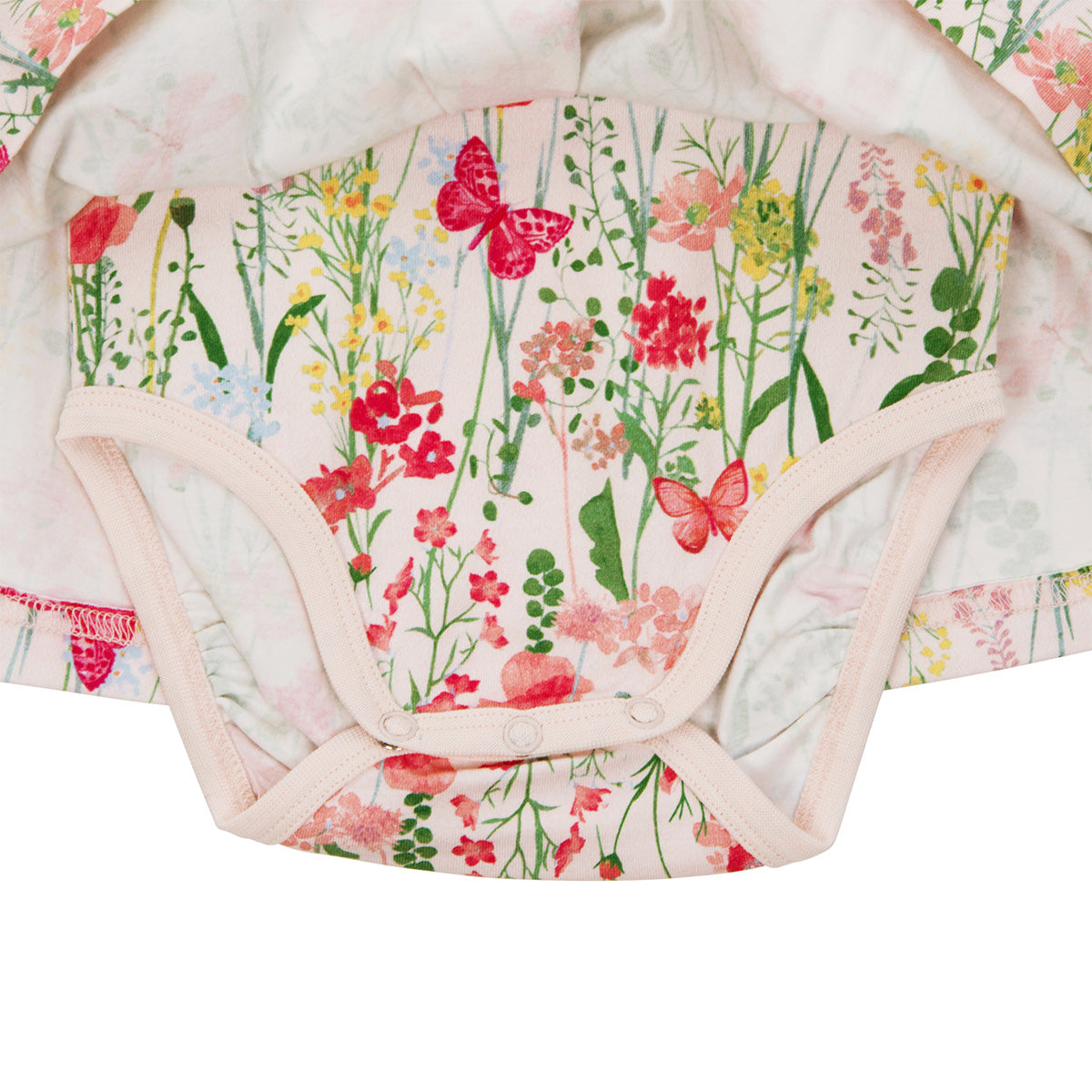 Meadow bodysuit dress, short-sleeved, pink