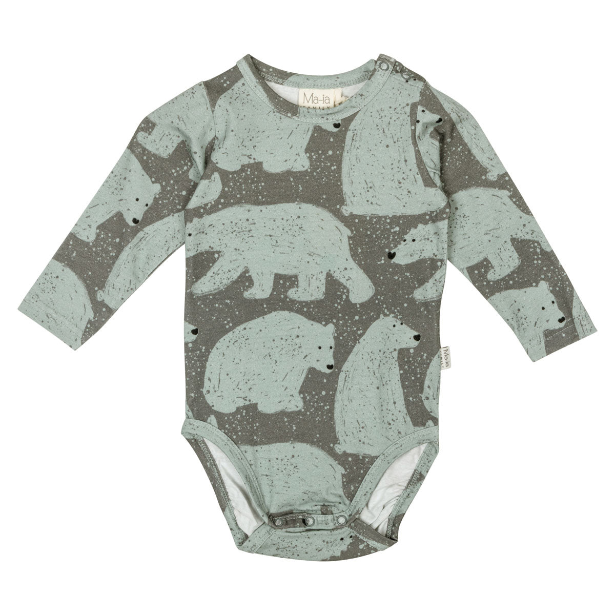 Polar bear bodysuit, aqua green