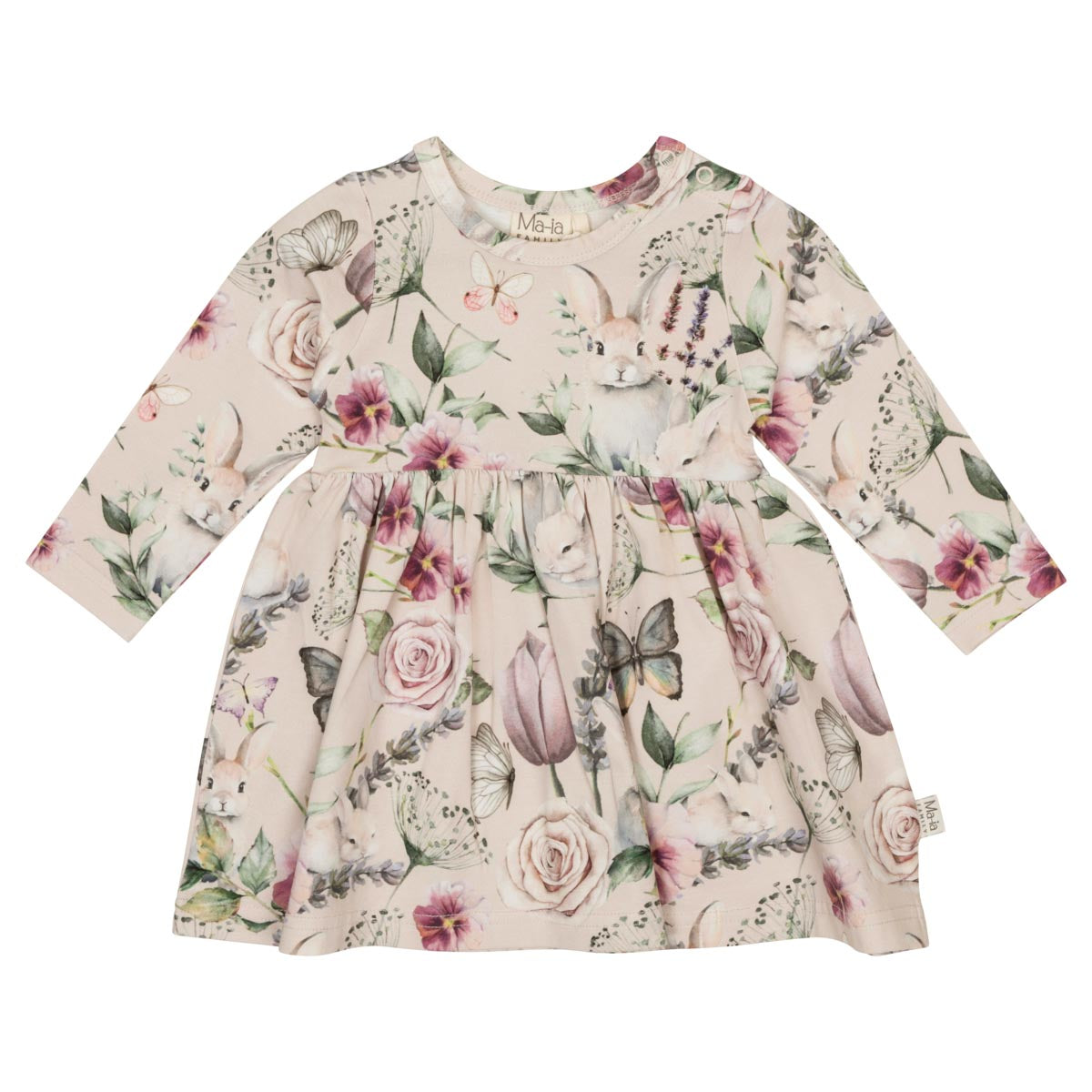 Violet baby dress, beige