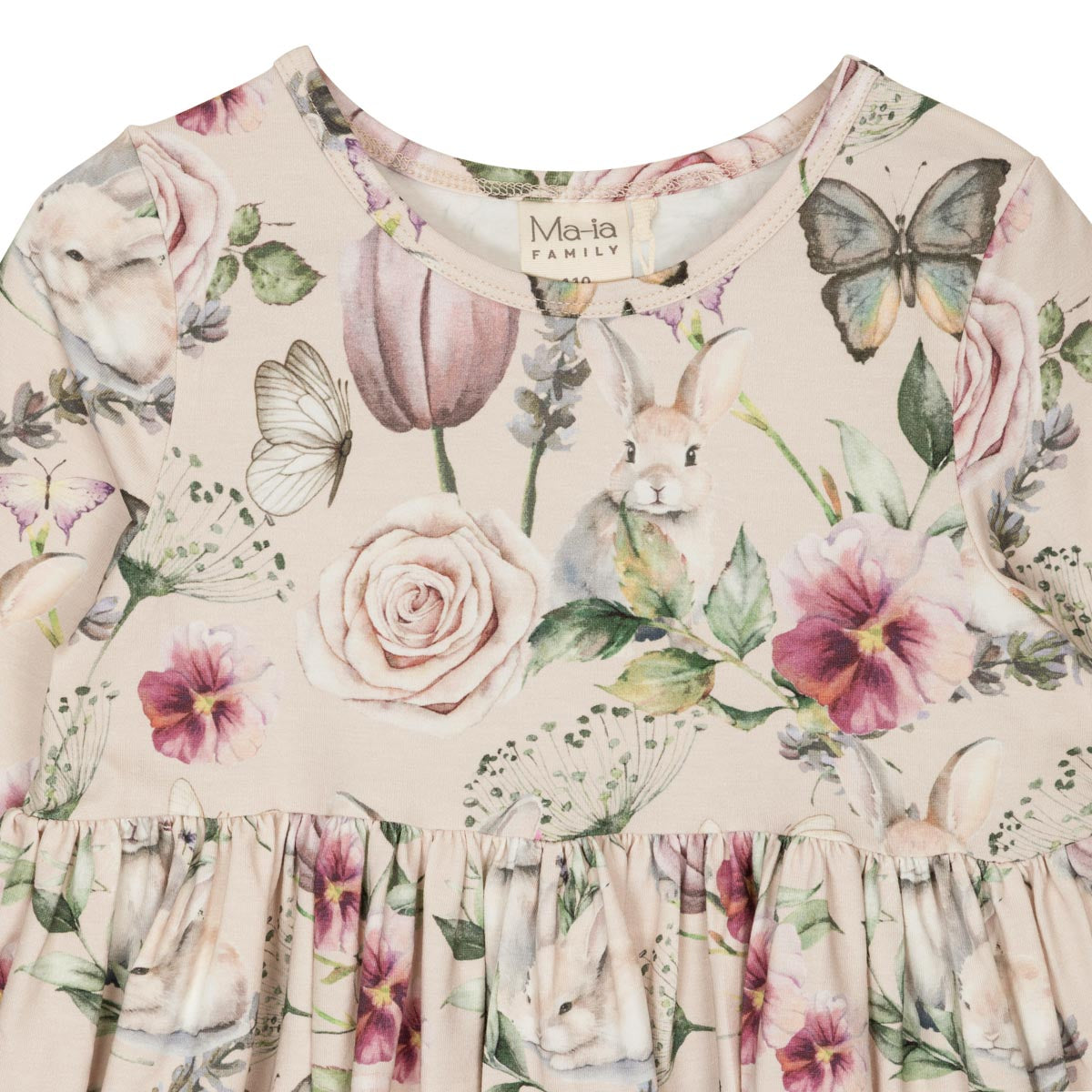 Violet dress, beige