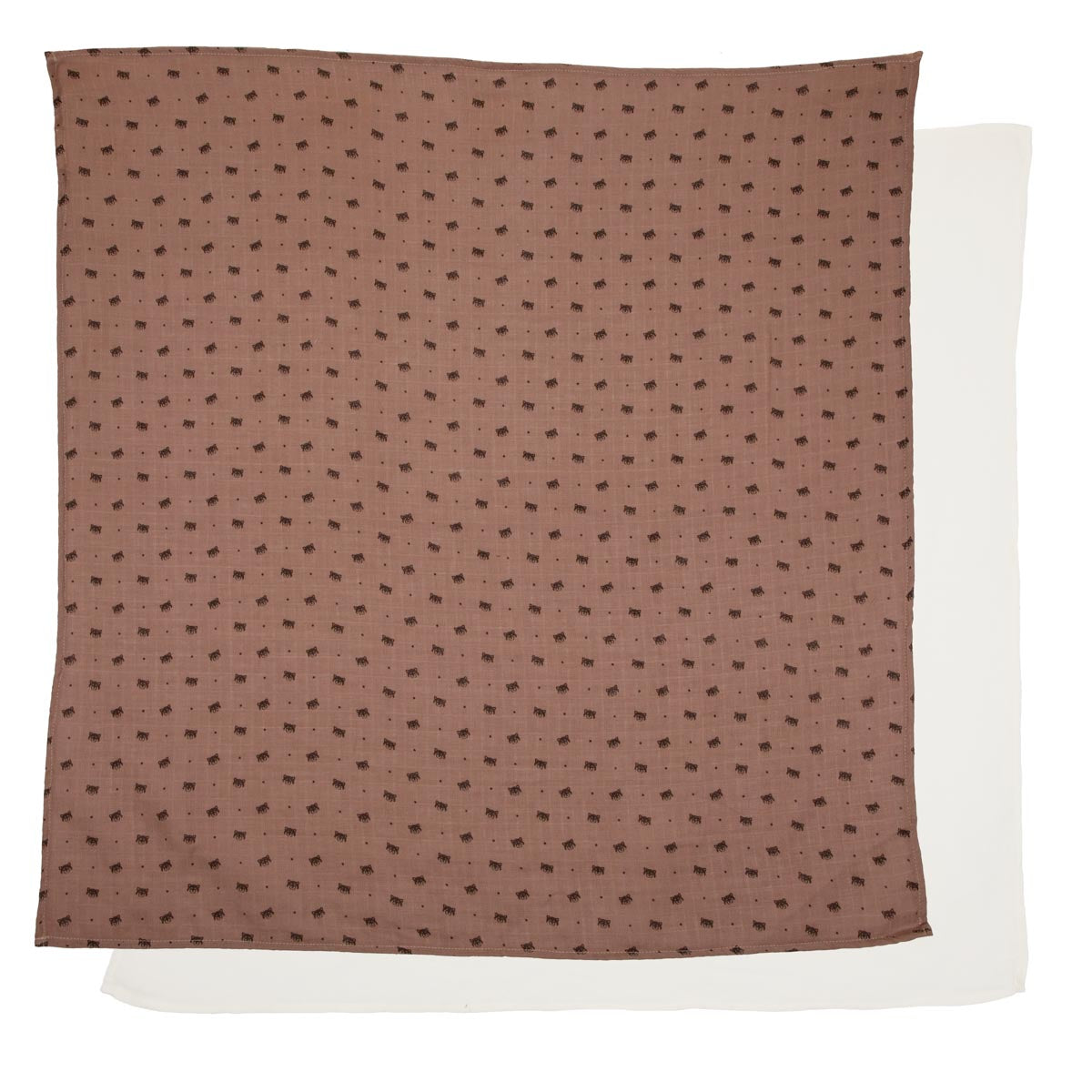Little Panda muslin cloth, 2-pack, nougat