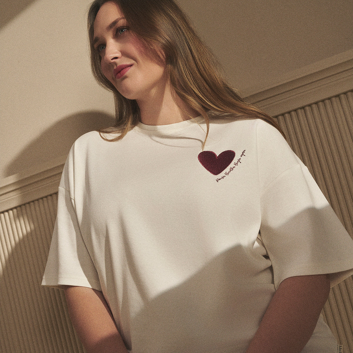 Serena t-shirt, precious, natural white