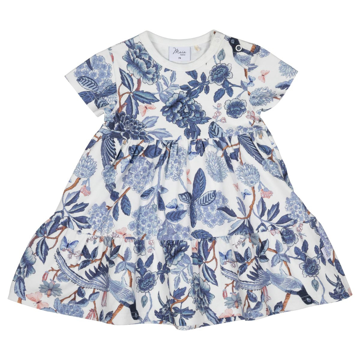 Bluebird baby dress, natural white