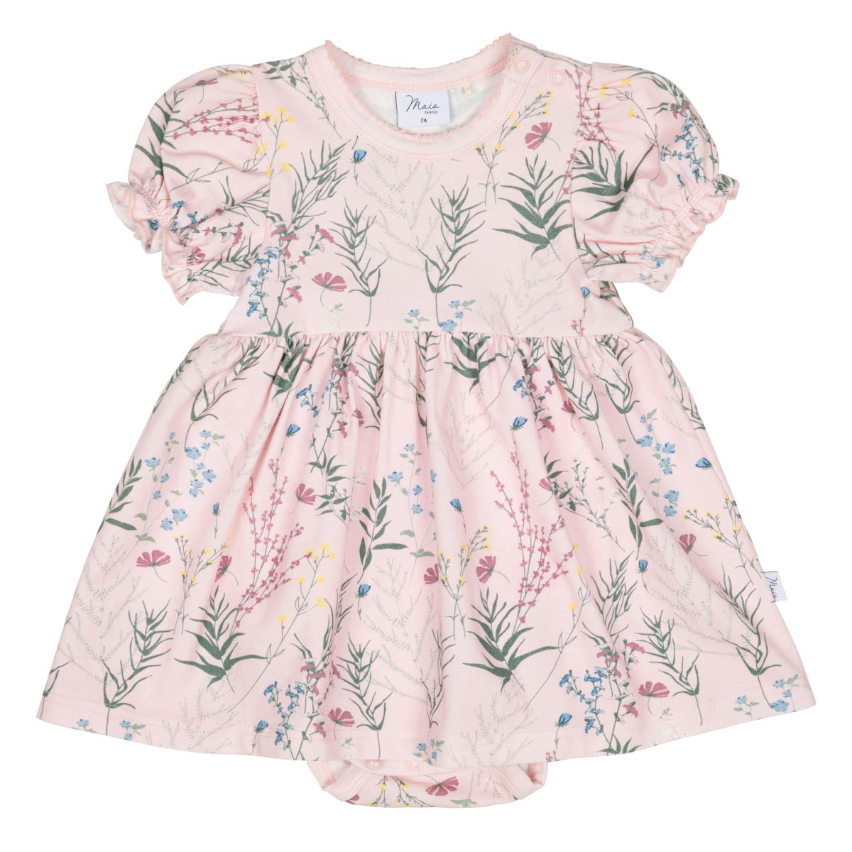 Thyme short-sleeved bodysuit dress, pink