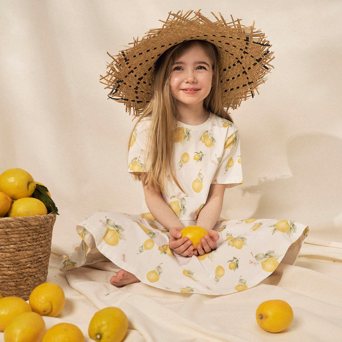 Lemon dress, natural white