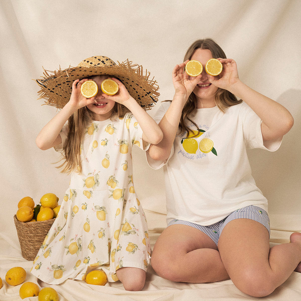 Lemon dress, natural white