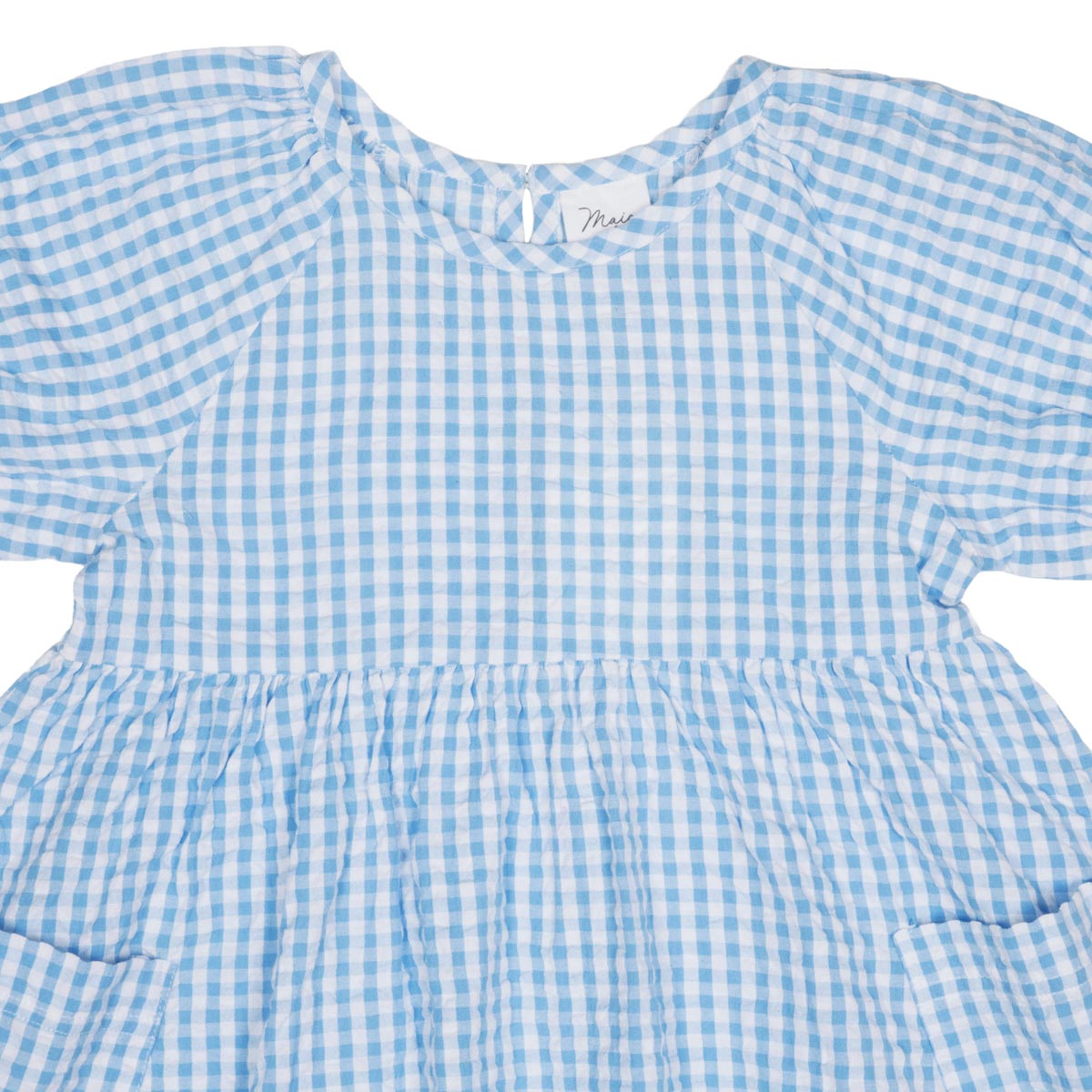 Check dress, light blue