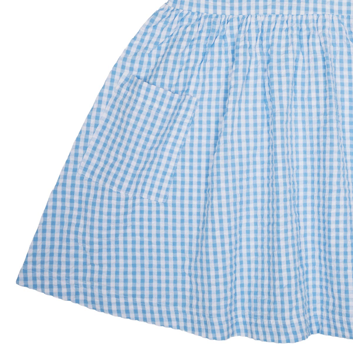 Check dress, light blue