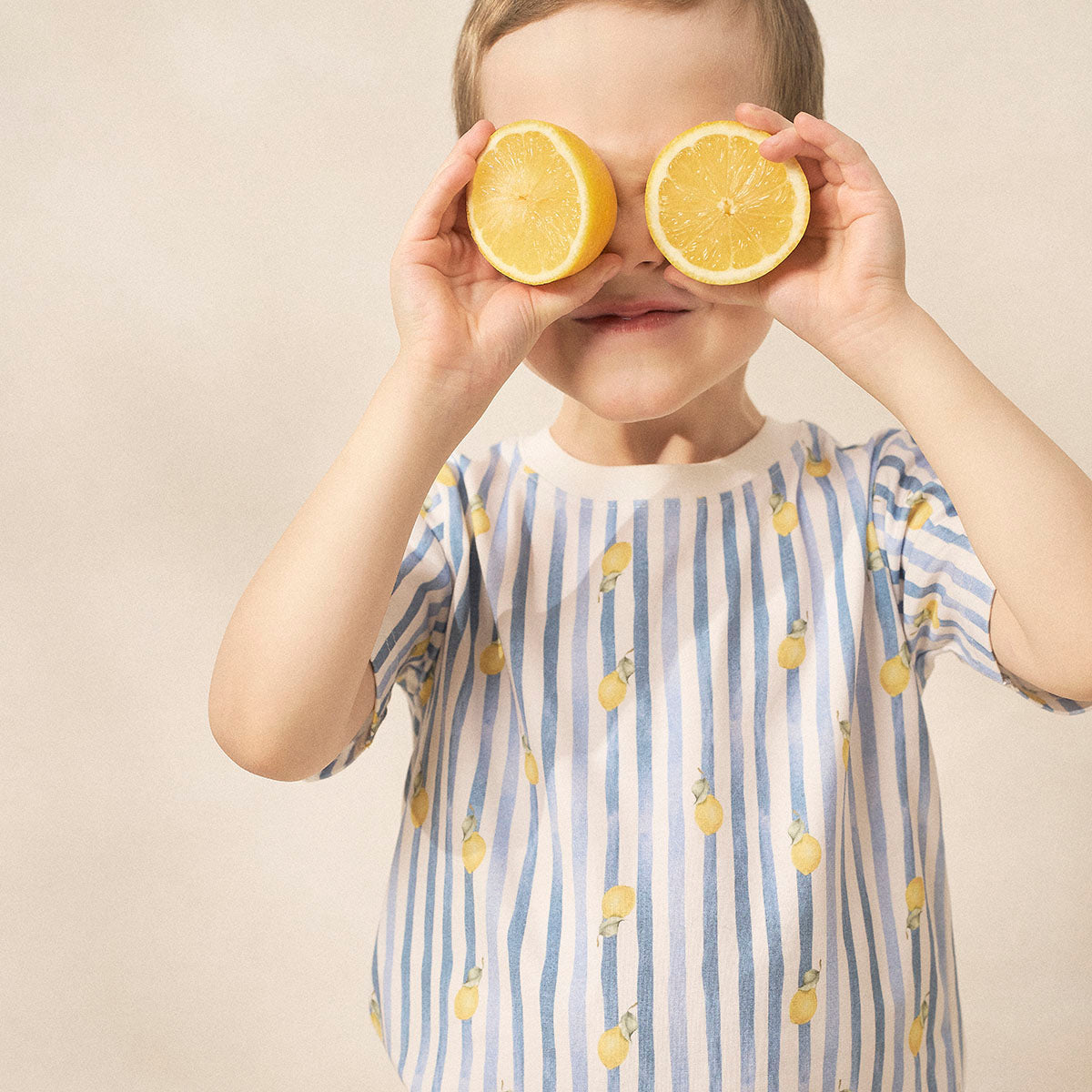Lemon Stripe t-shirt, natural white
