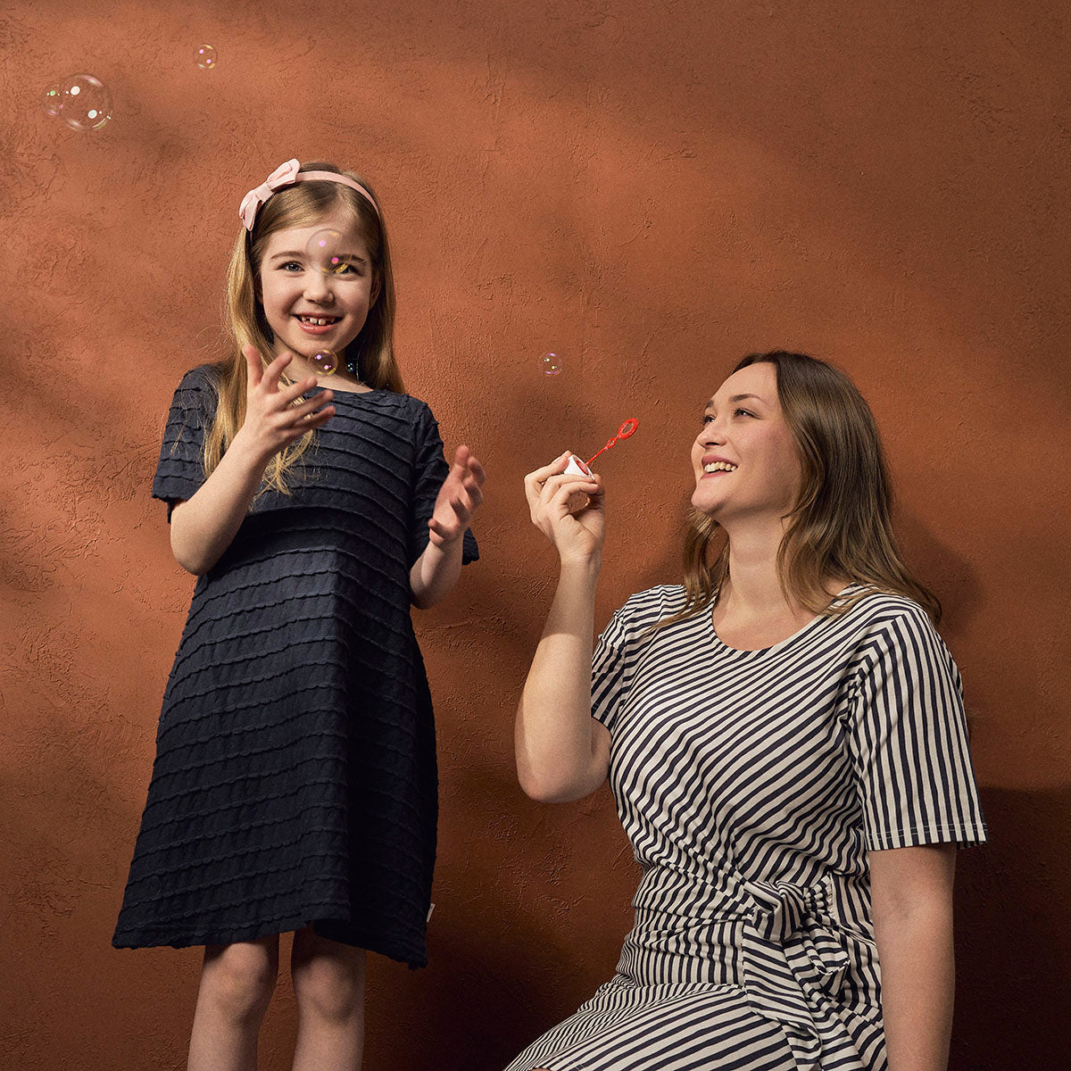 Kathy dress, Stripe, dark blue