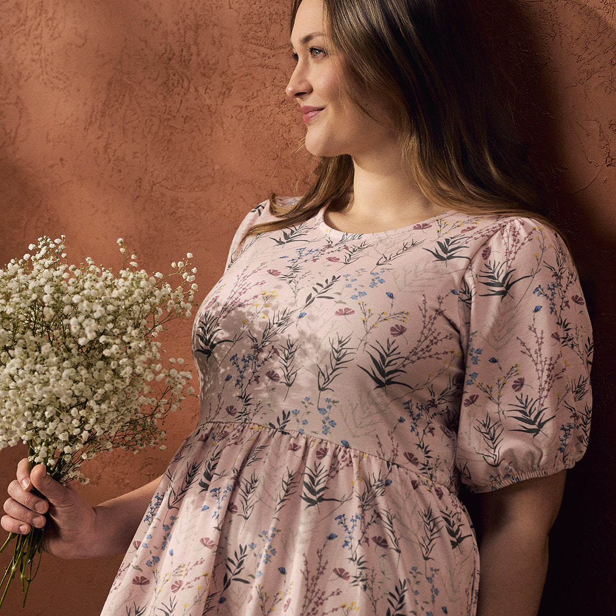 Edla dress, Thyme, pink