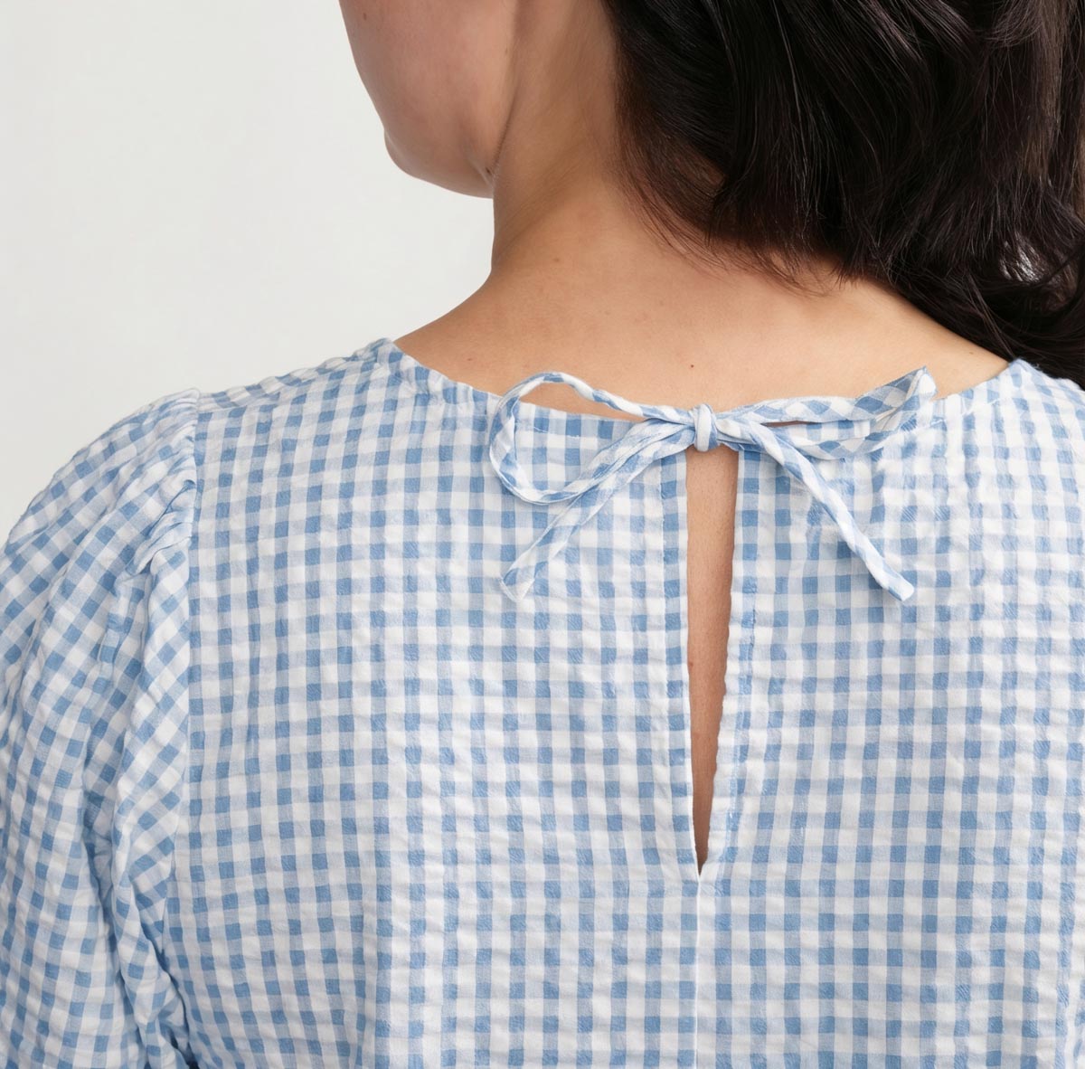 Leona dress, Check, light blue