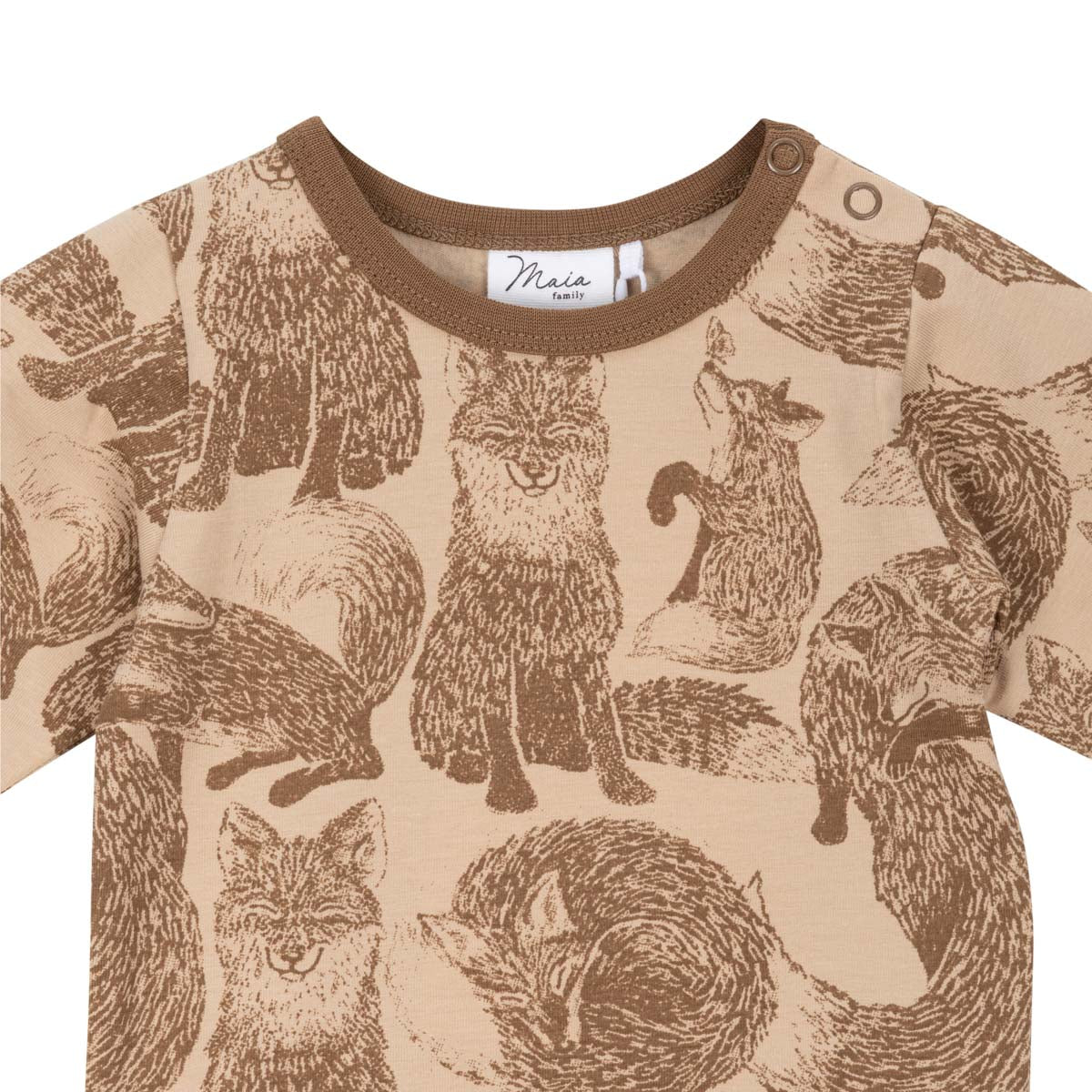 Foxes bodysuit, beige