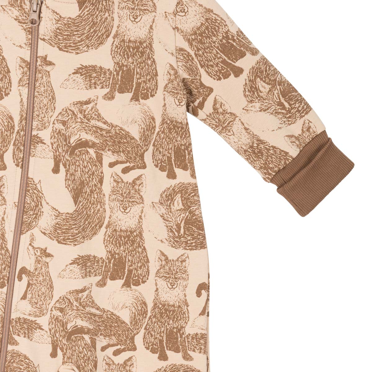 Foxes baby overall, beige