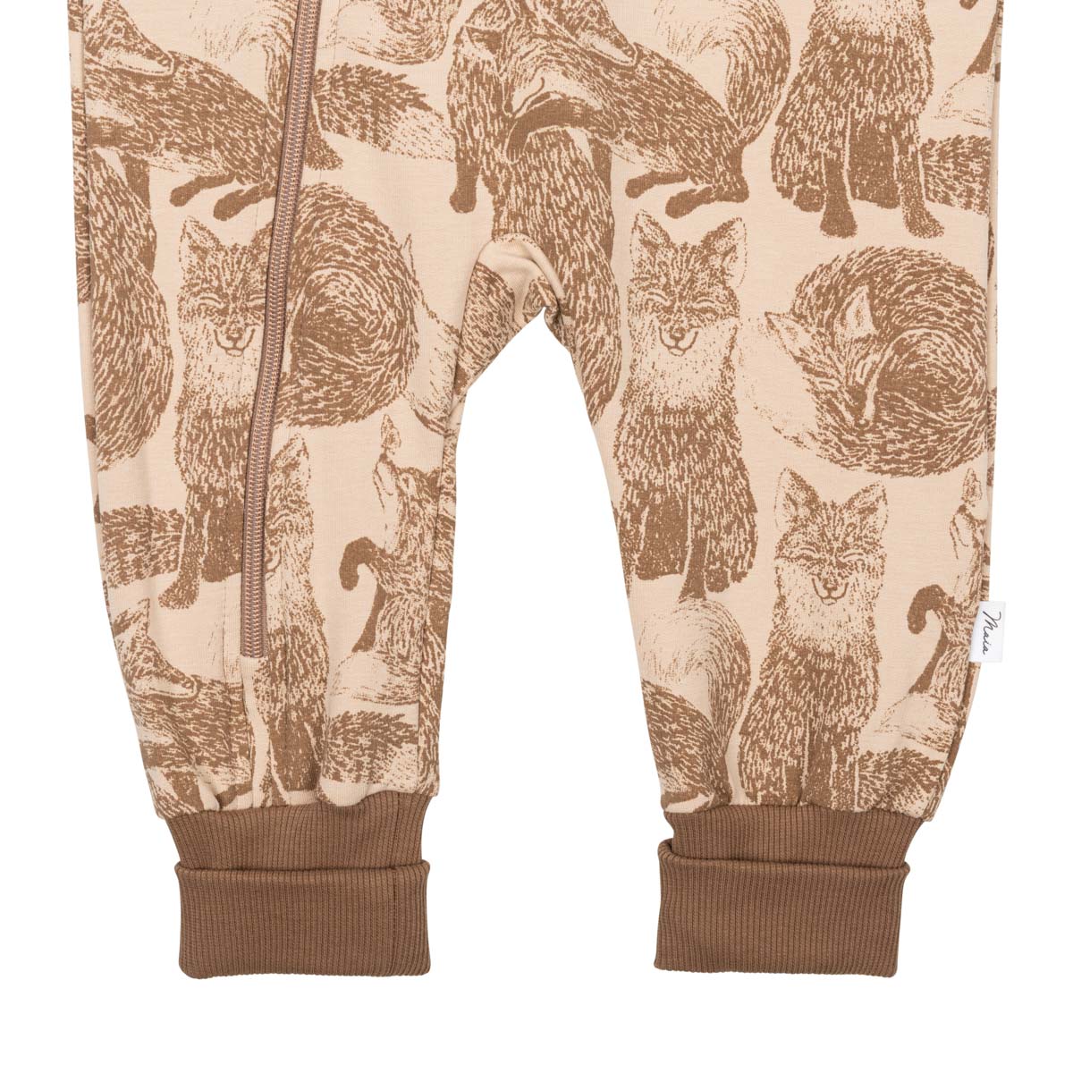 Foxes baby overall, beige