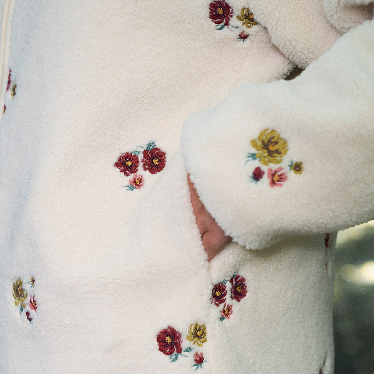 Miisa teddy jacket, Nocturne, natural white