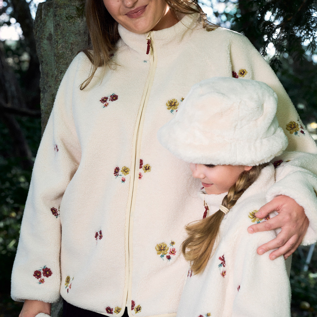 Miisa teddy jacket, Nocturne, natural white