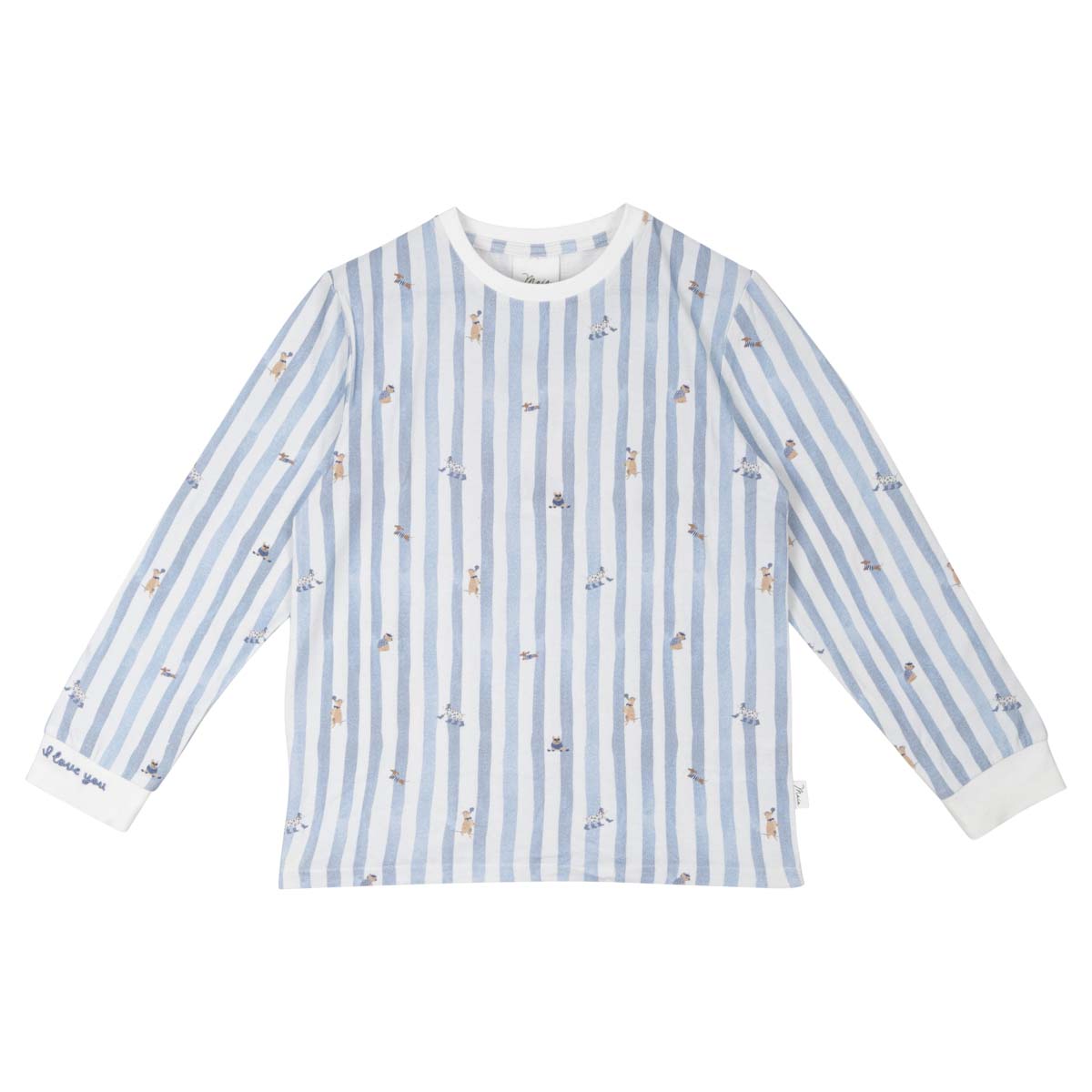 Dog stripe pyjama, light blue