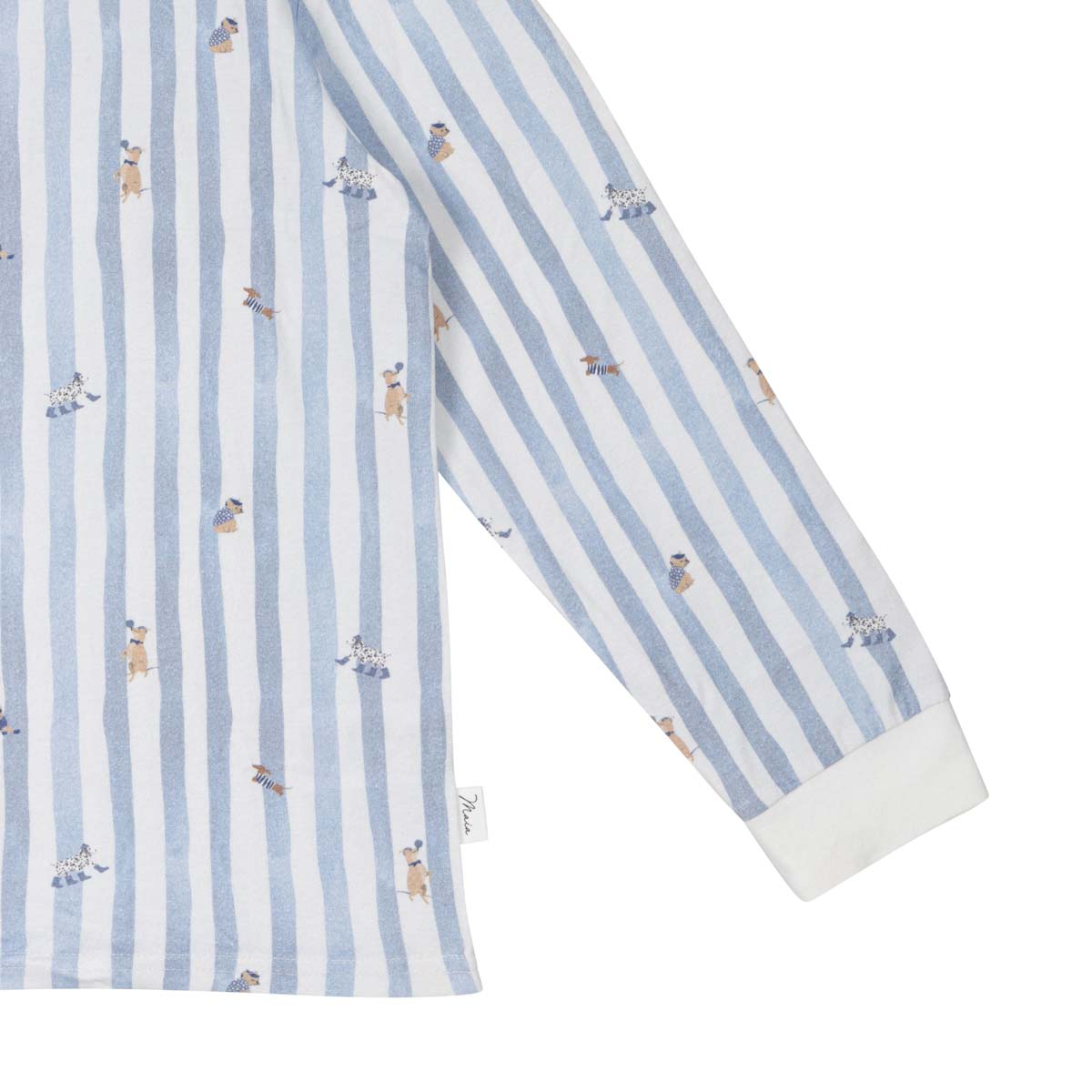 Dog stripe pyjama, light blue