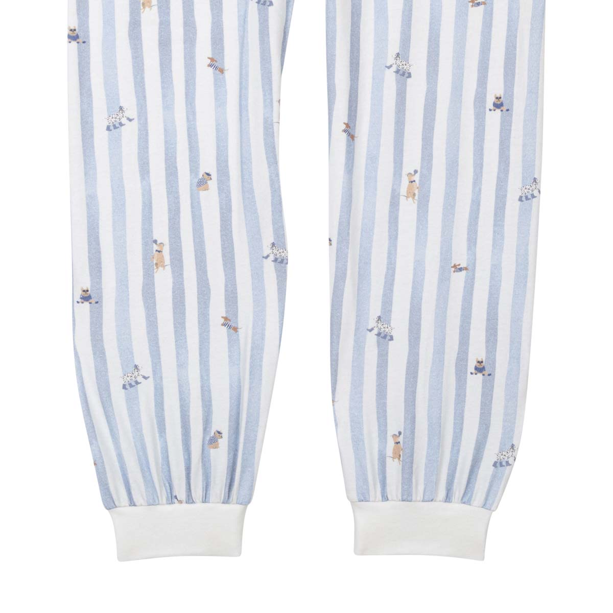 Dog stripe pyjama, light blue