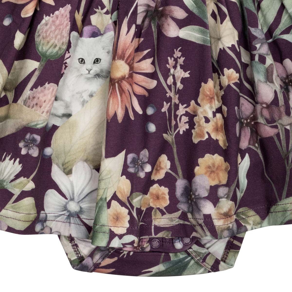 Catmint bodysuit dress, purple