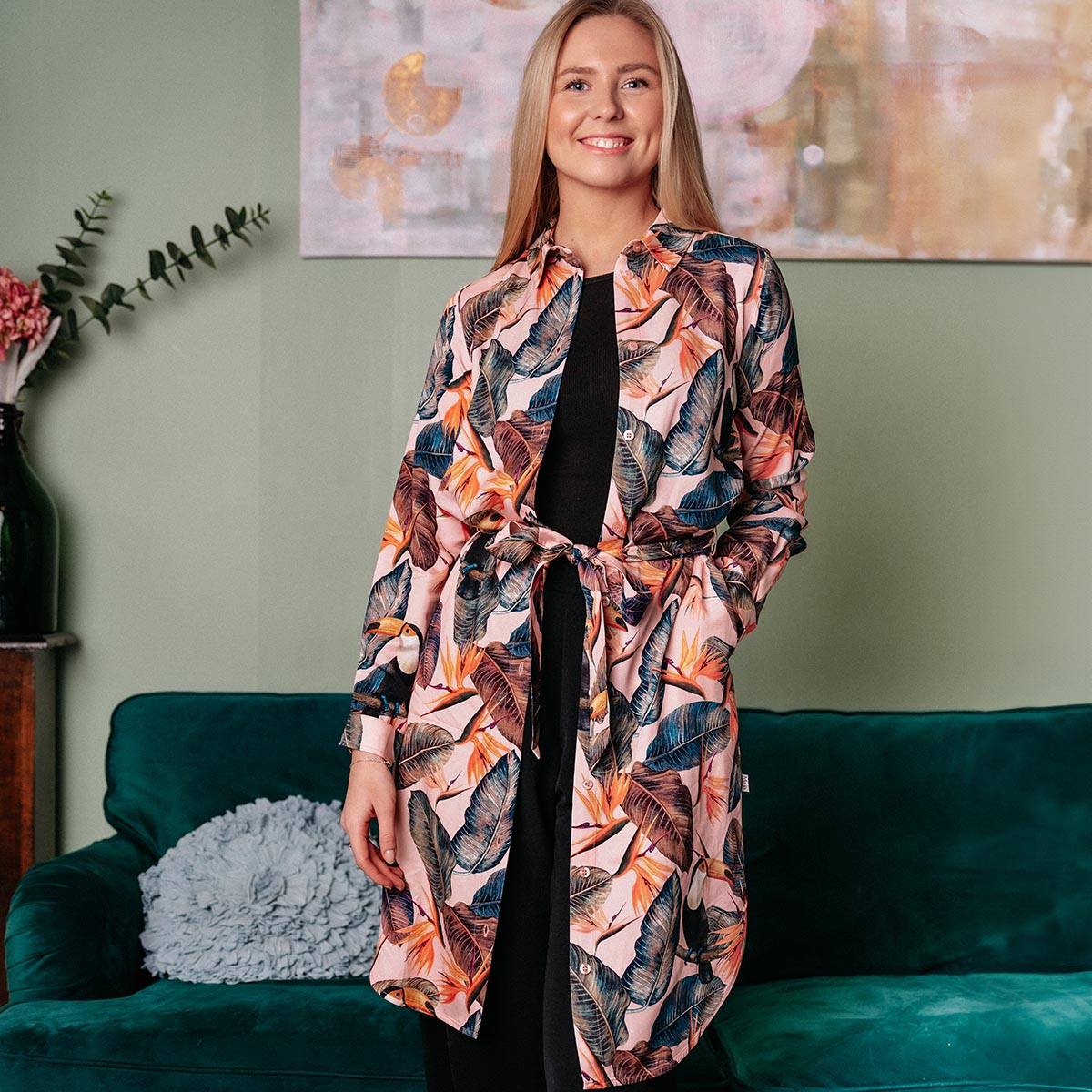 Liisi dress for women, Paraiso, rose