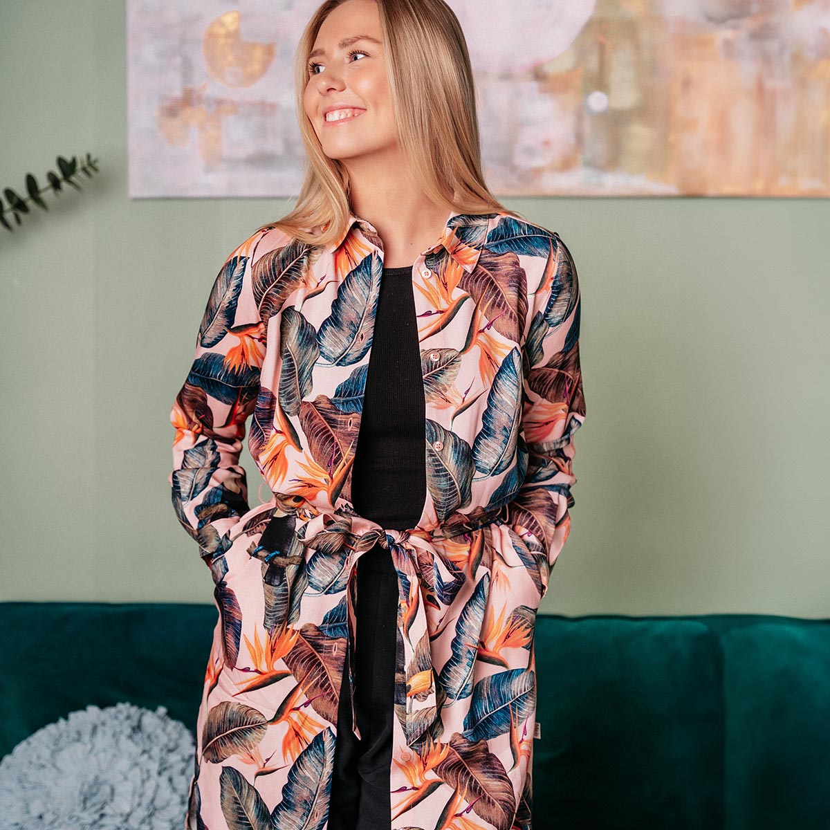 Liisi dress for women, Paraiso, rose