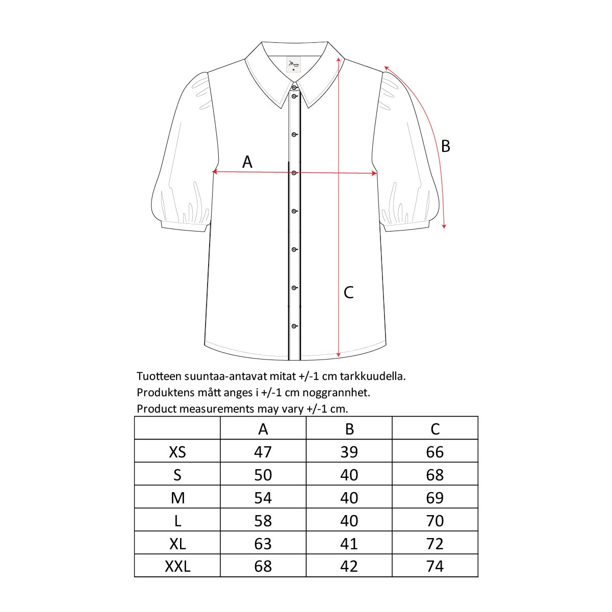 Irene shirt, Lemoni, light blue