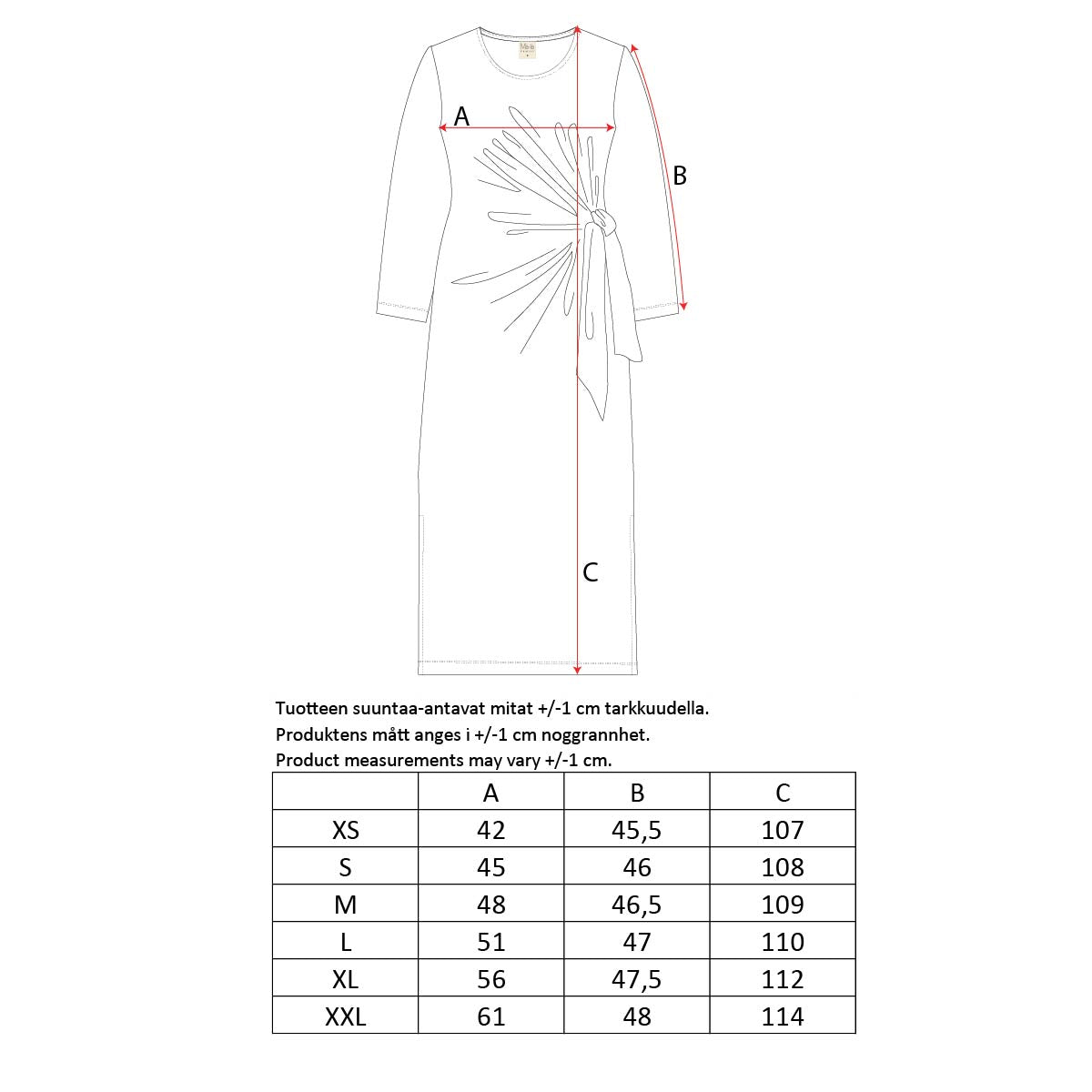 Katarina dress, Bloomy, dark red